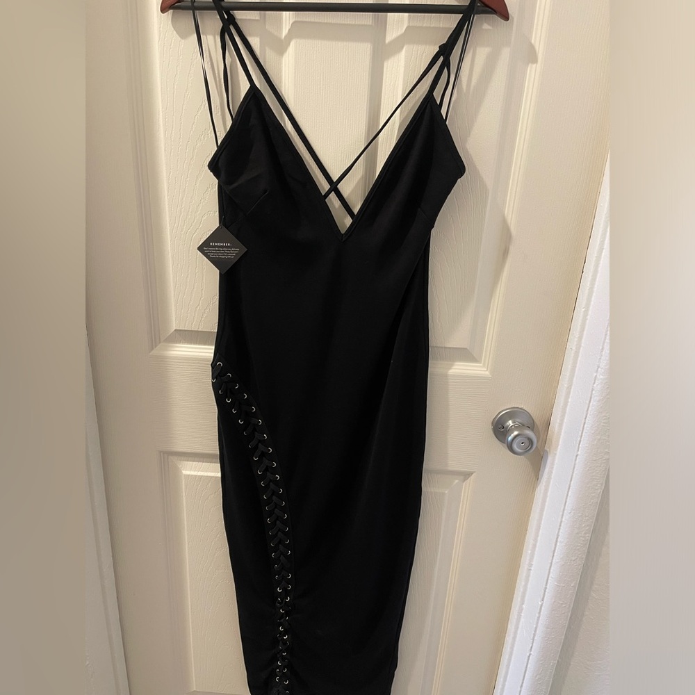 Vintage Nasty Gal Strappy Black Dress